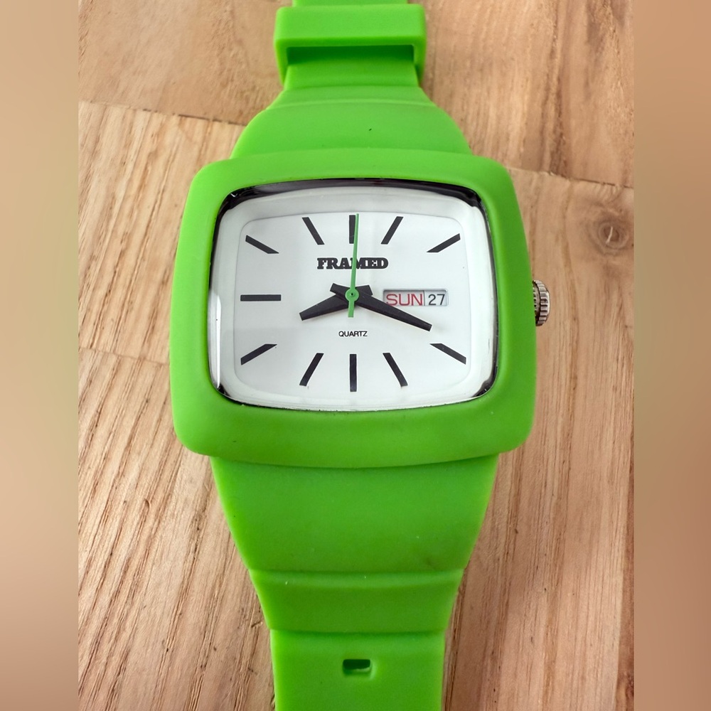 Framed Impact Rectangular Bright Green Silicone W… - image 6